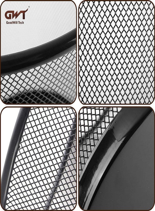 GoodWill Tech Open-Top Cylindrical Metal Mesh Recycling Dustbins- Waste Basket for Home/Office/Coffee Shop/Hotel Non-Toxic - Black, Medium,13liters (Pack of 1) - Image 3